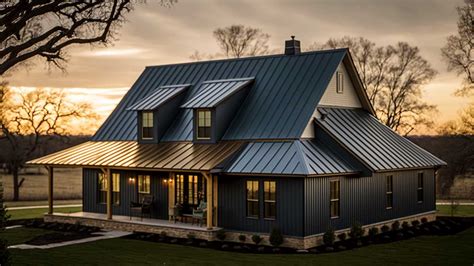 modern black metal roofing